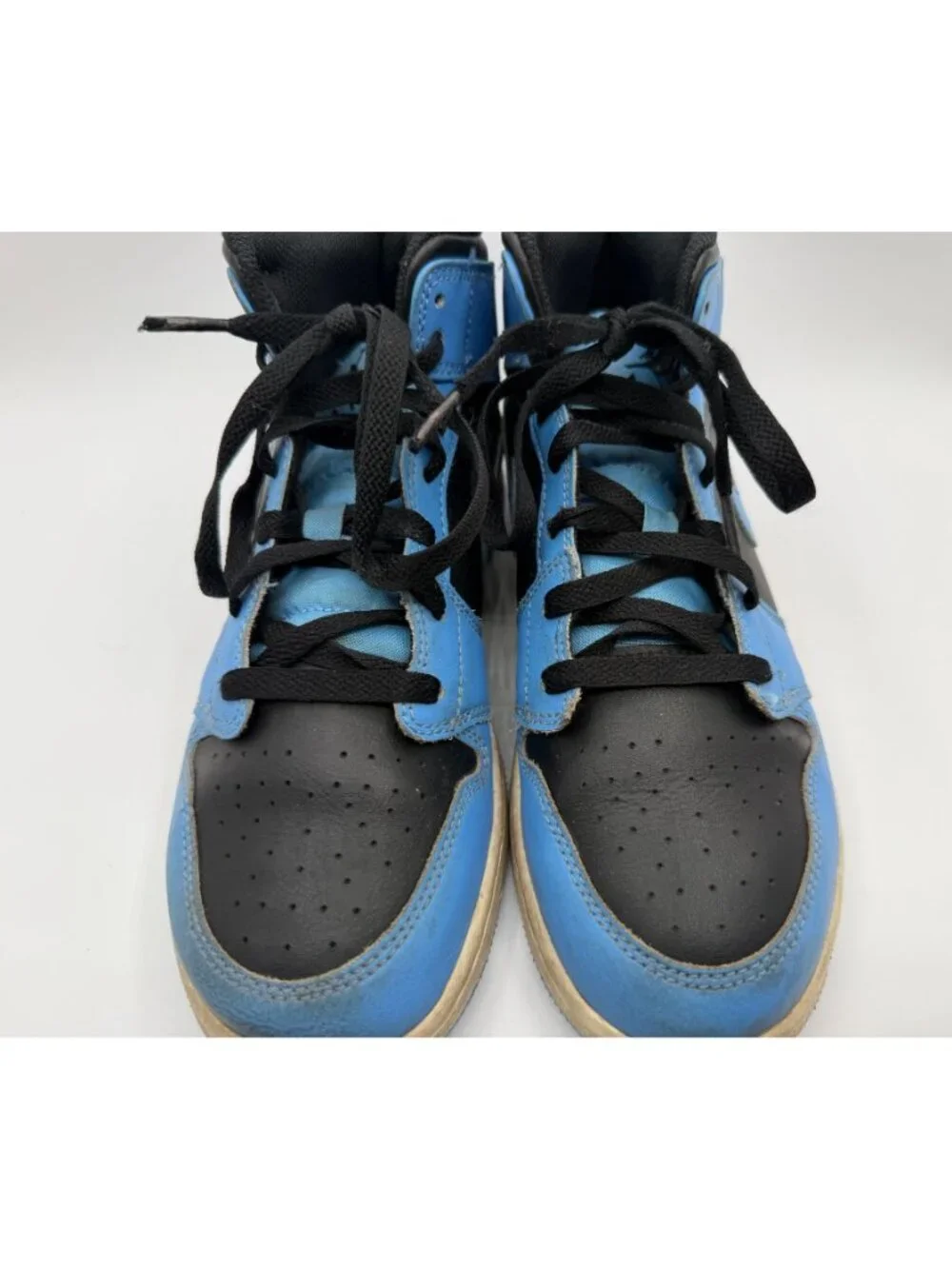 Nike Air Jordan 1 Mid University Blue Black Youth Size 7Y (DQ8423-401) Sneakers
